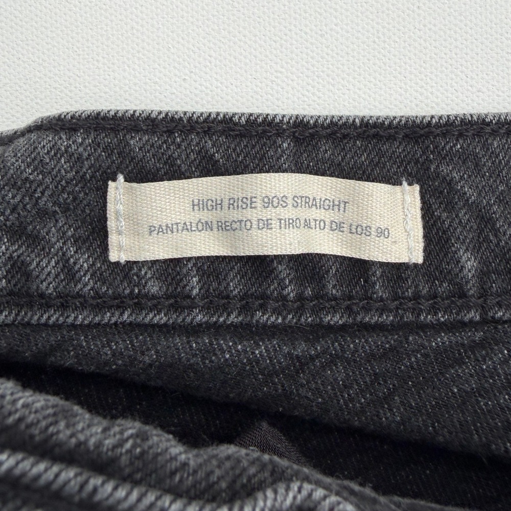 Universal Thread High Rise 90s Straight Leg Jeans Washed Black Size 12R 33x30 - Picture 5 of 8